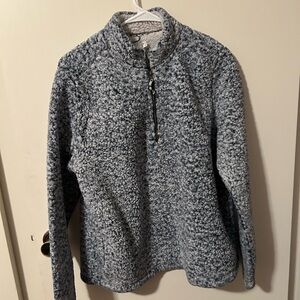 Time and Tru Soft Blue and Gray Sherpa Jacket